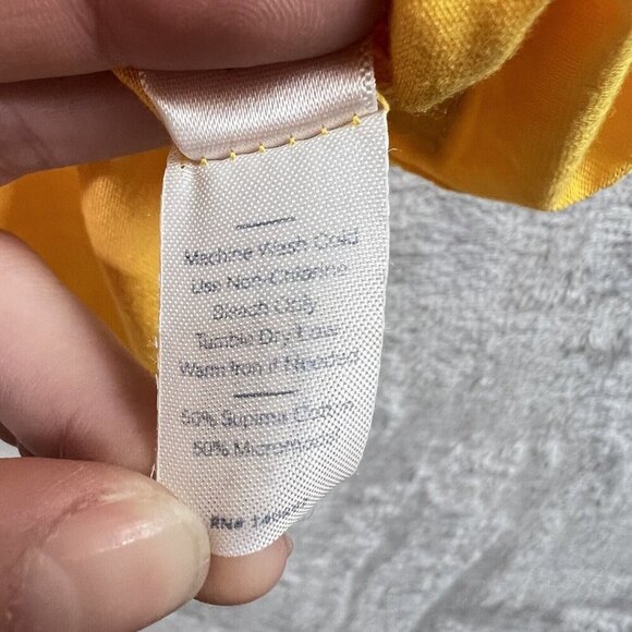 Marine Layer Yellow T-Shirt Nature Valley Women's Medium Short Sleeve Stretch - Picture 9 of 13